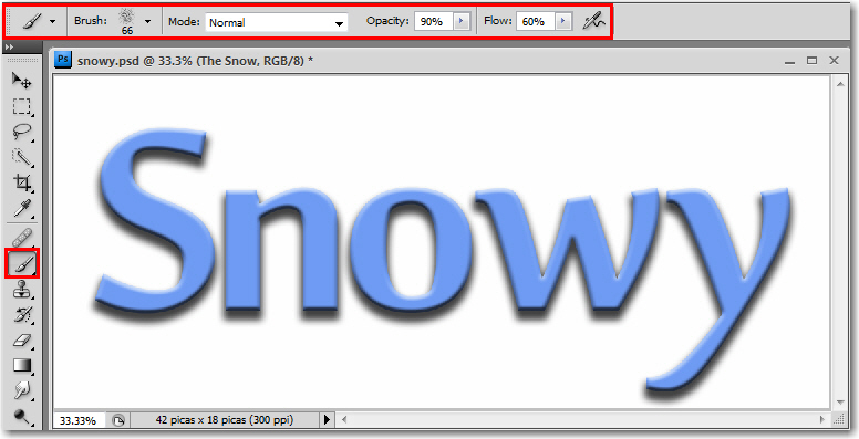 Adobe Photoshop: Select the Brush options.