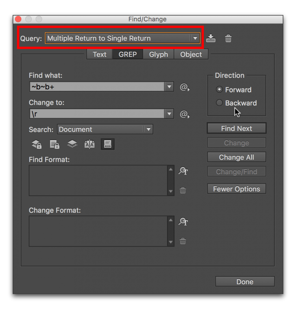 Adobe InDesign CC: Removing Extra Spaces