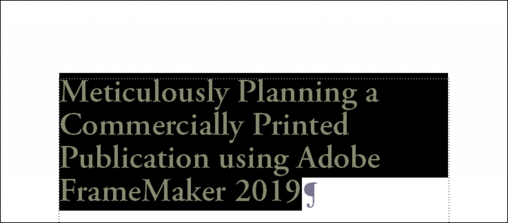 Adobe FrameMaker: Header/Footer marker