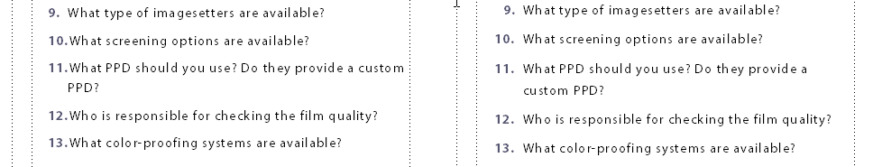 Adobe FrameMaker: Align Punctuation in Numbered Lists