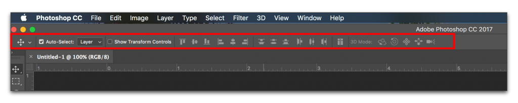 Adobe Photoshop Options Bar