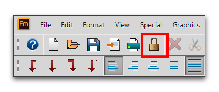 Adobe FrameMaker: Unlocking a document