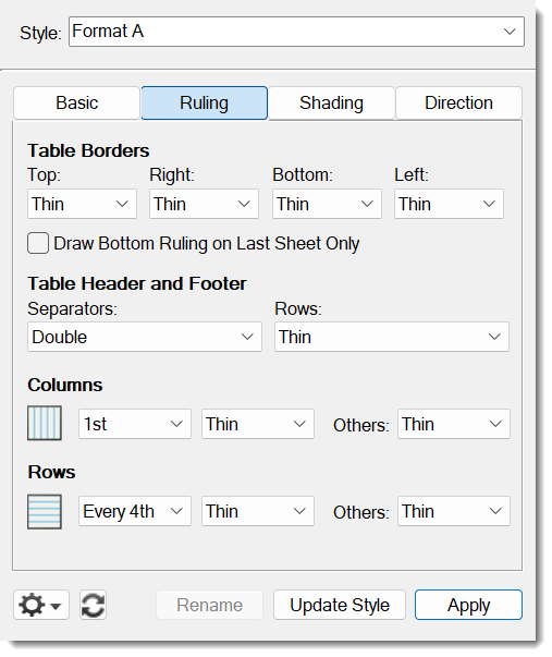 Adobe FrameMaker: Change the color of the rules in Table Designer