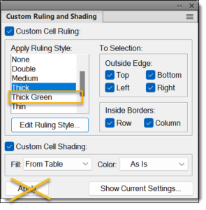 Adobe FrameMaker: Custom Table Rules - Rocky Mountain Training