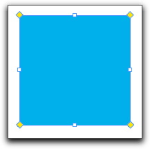 Adobe InDesign CS5: The corner diamonds show that the frame is ready for editingAdobe InDesign CS5: The corner diamonds show that the frame is ready for editing