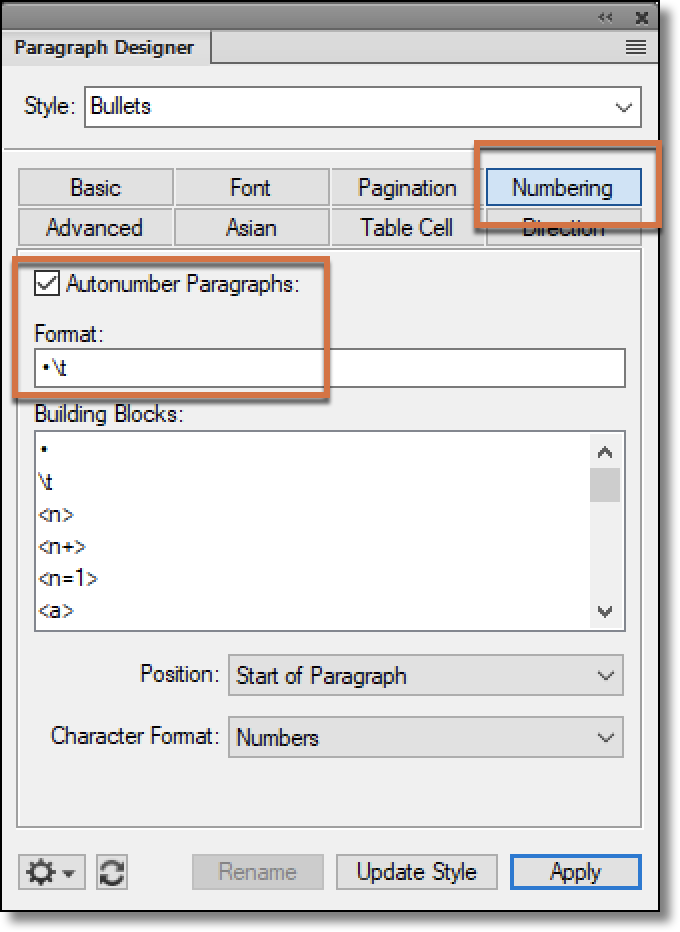 Adobe FrameMaker: Custom Bullets