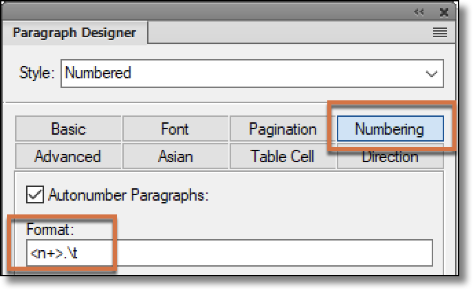 Adobe FrameMaker: Restart Lists Manually