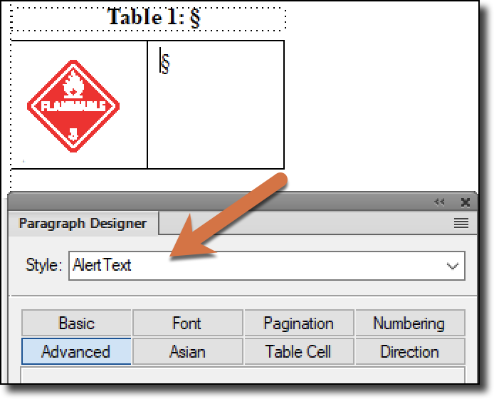 Adobe FrameMaker: Adding Icons in Front of Text