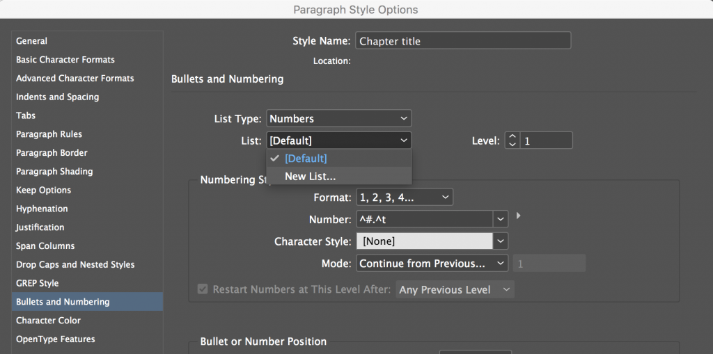 Adobe InDesign CC 2018 :: Numbering Headings