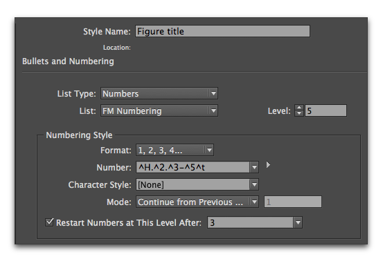 Adobe InDesign :: Example of figure numbering