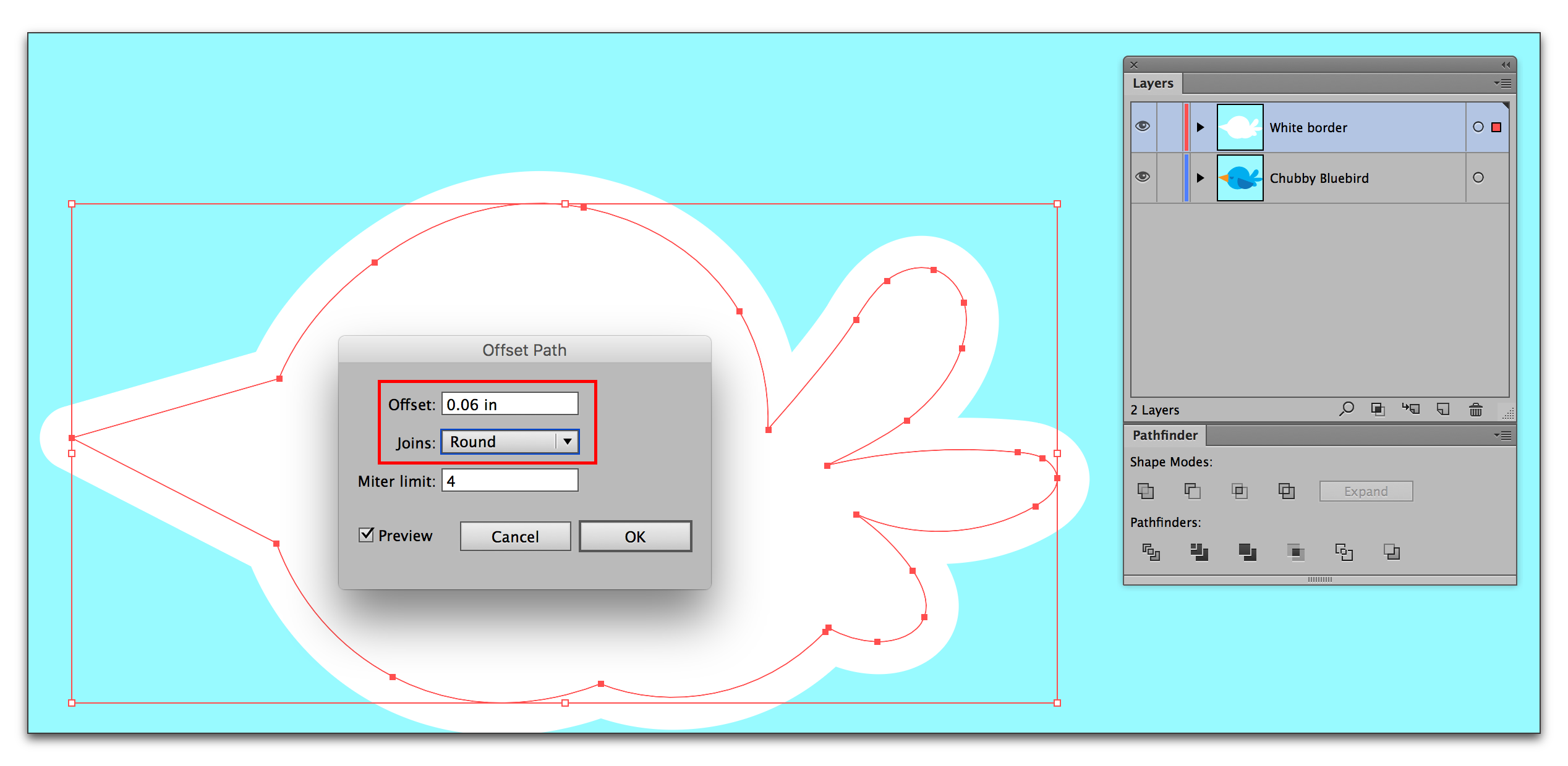 Adobe Illustrator CC 2015: Adding a white border for stickers and window clings