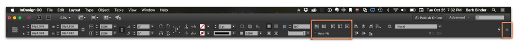 Adobe InDesign CC: Control Panel