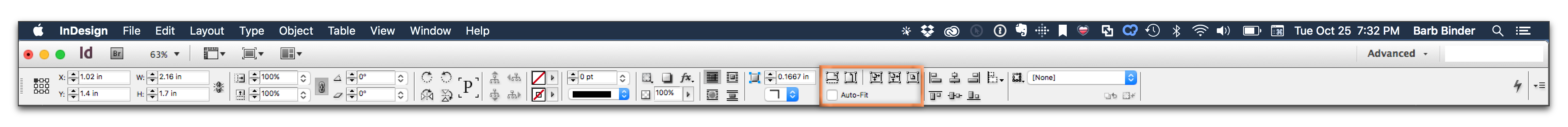 Adobe InDesign: Where are the Frame Fitting Buttons? - Rocky Mountain ...