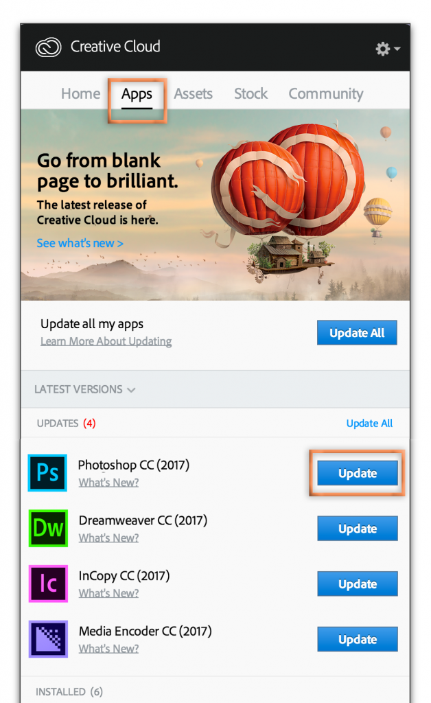 Adobe Creative Cloud: Update and keep old version