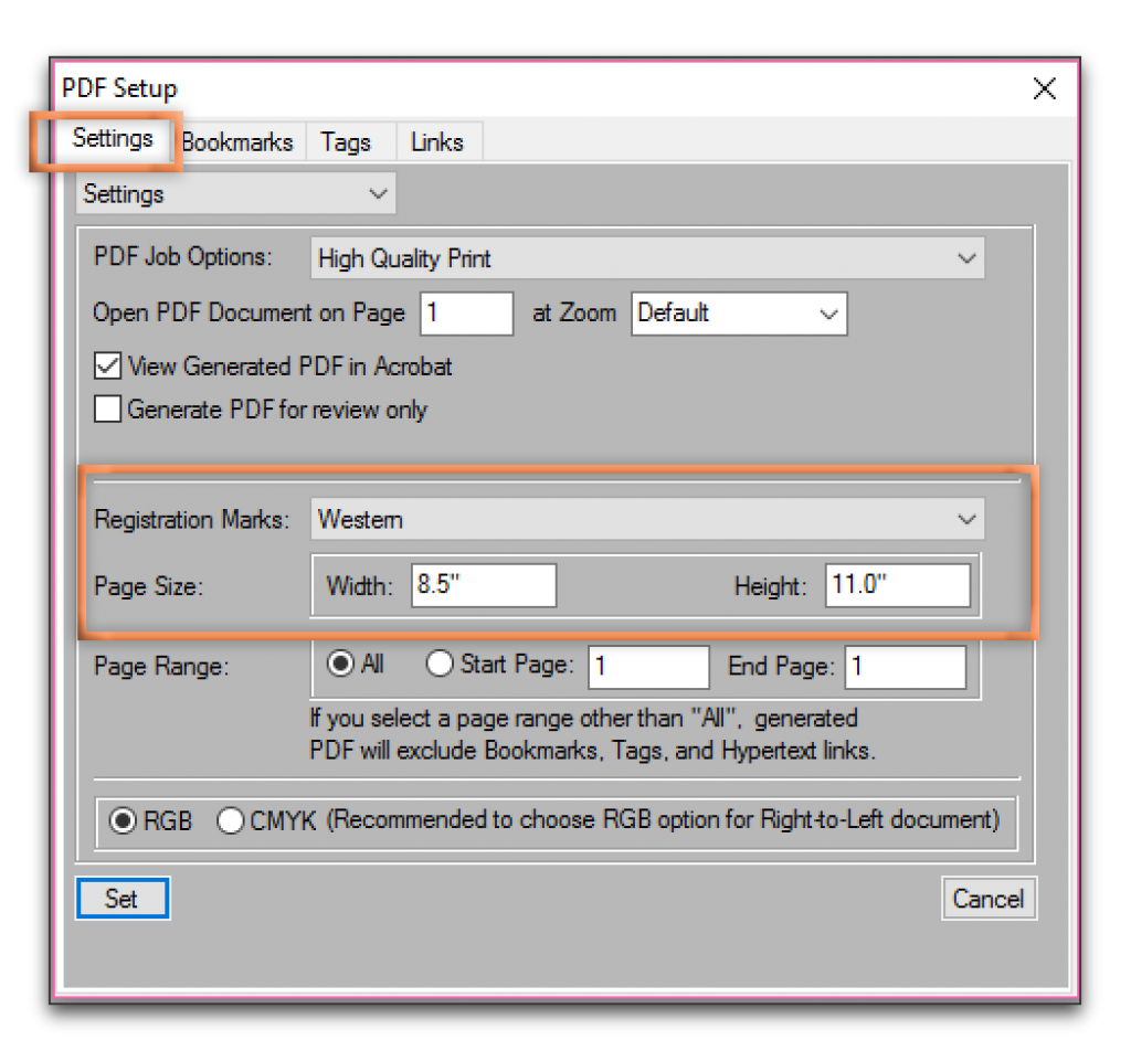 Adobe FrameMaker: Bleeds and trim lines