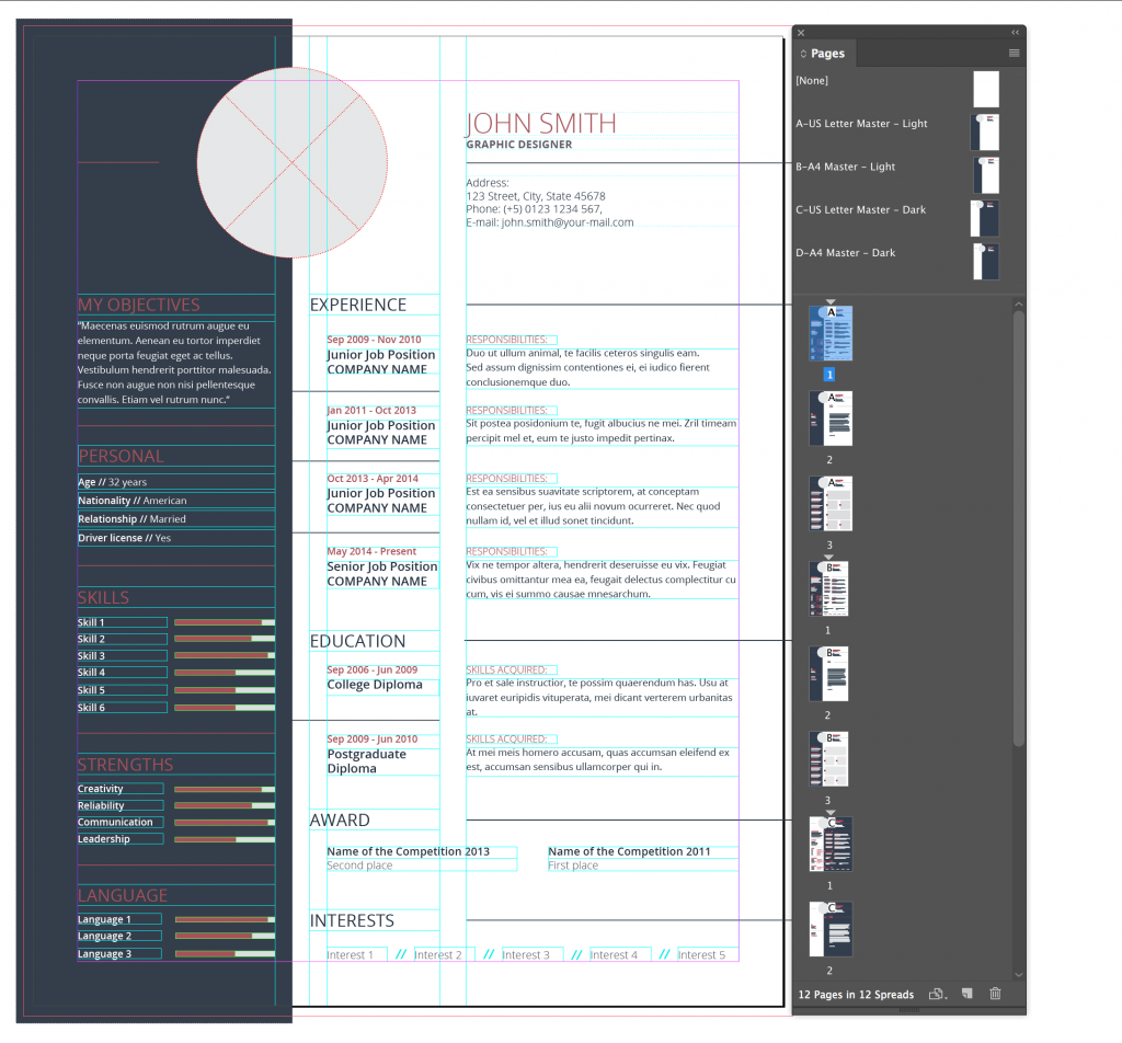 Adobe InDesign CC 2018: Editing a Stock Template