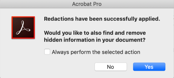 Adobe Acrobat DC: Redact & Sanitize PDF’s