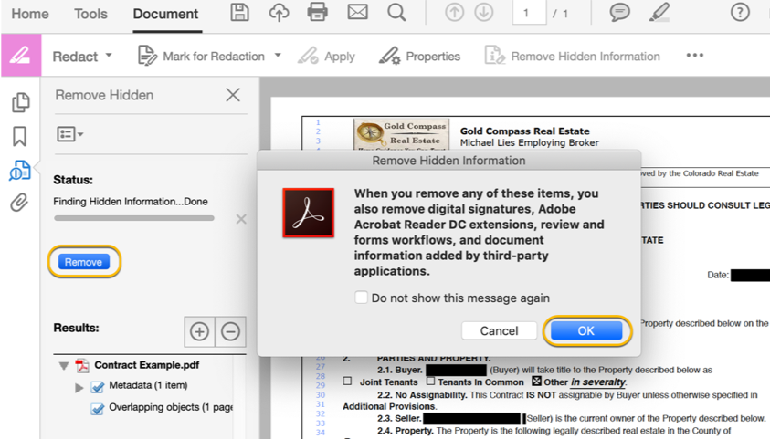 Adobe Acrobat DC: Redact & Sanitize PDF’s