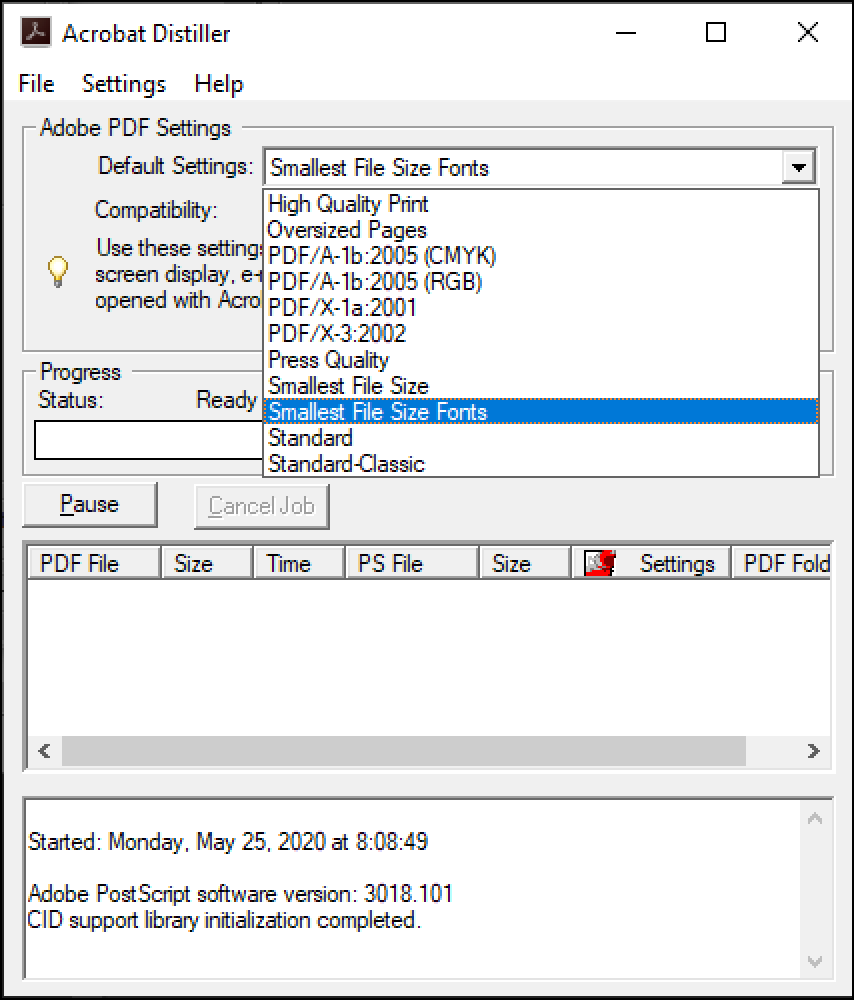 Adobe FrameMaker: Edit PDF Settings