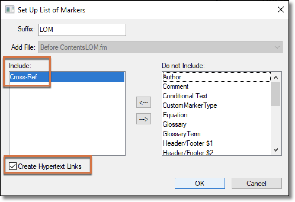 Adobe FrameMaker: Unresolved Cross-References