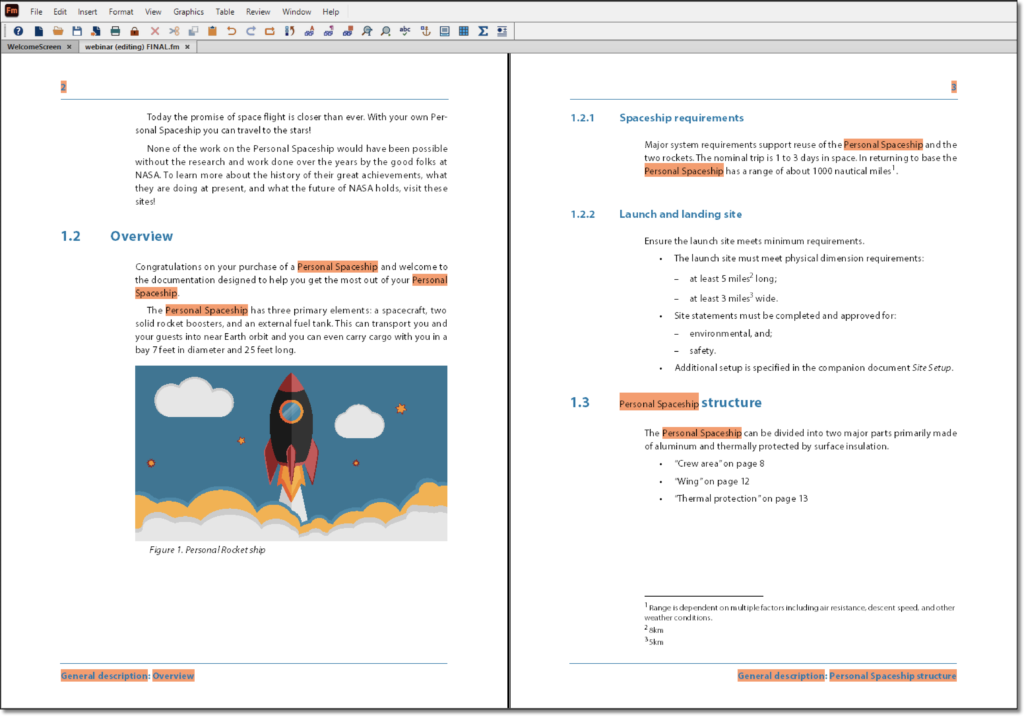 Adobe FrameMaker: Highlighting Variables