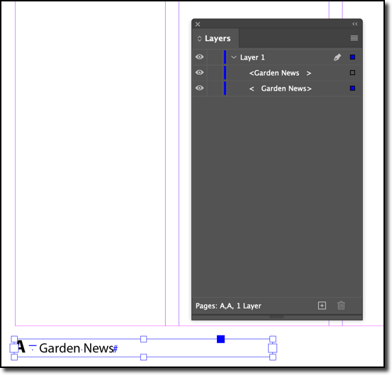 Adobe InDesign: Page numbers not visible under image