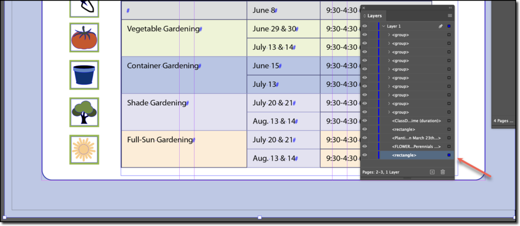 Adobe InDesign: Page numbers not visible under image