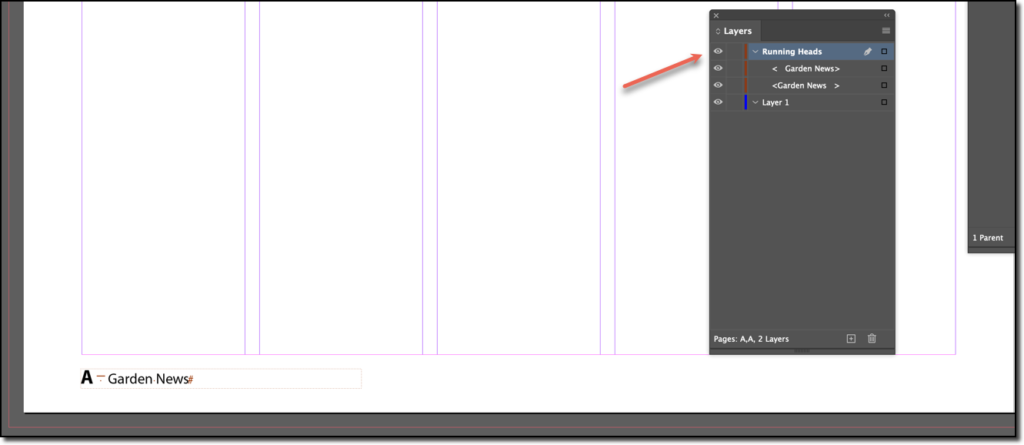 Adobe InDesign: Page numbers not visible under image