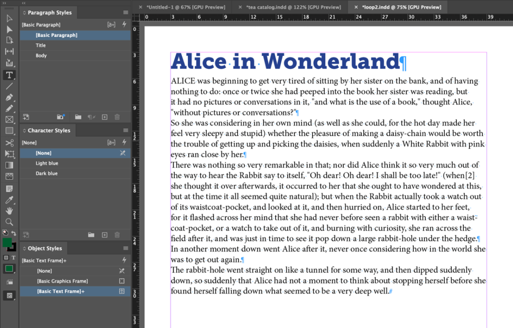 Adobe InDesign: Nested Line styles