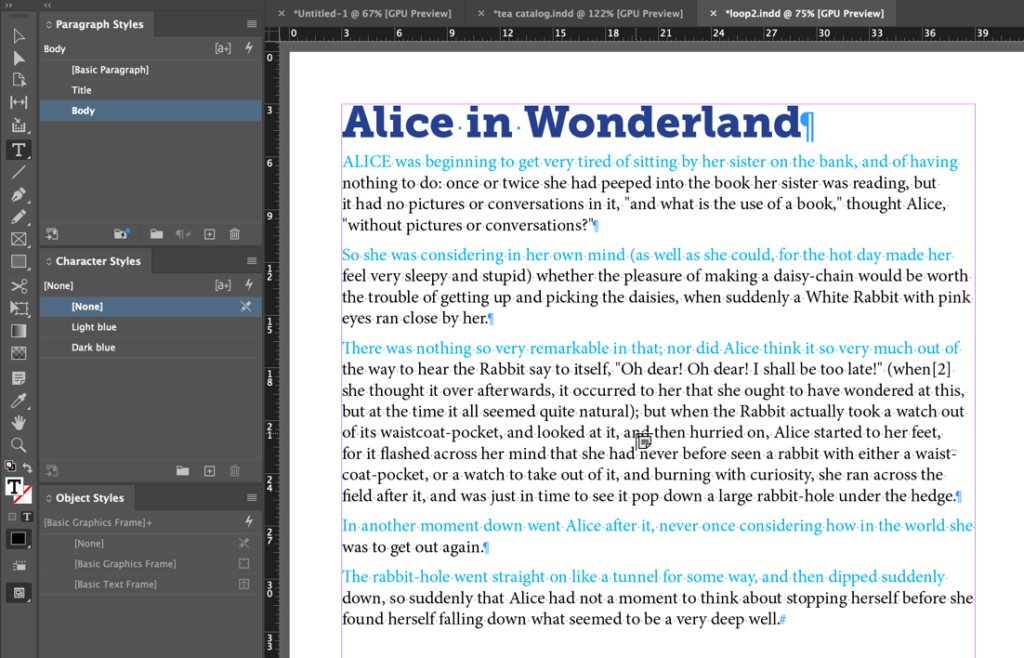 Adobe InDesign: Nested Line styles