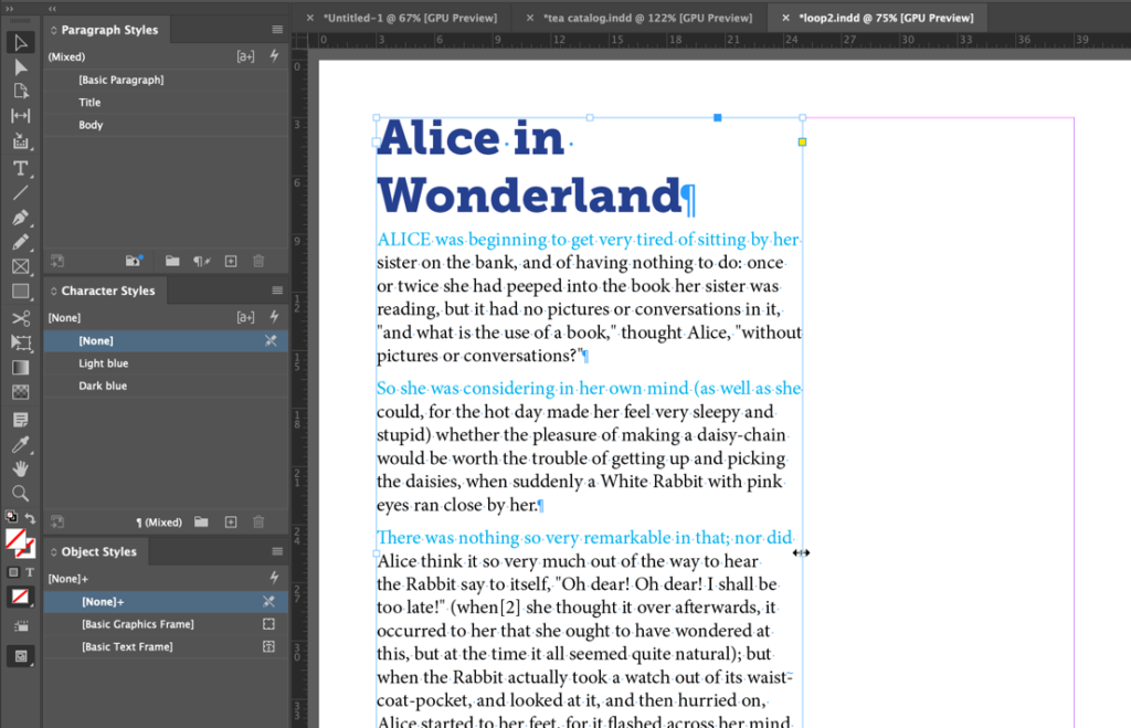 Adobe InDesign: Nested Line styles